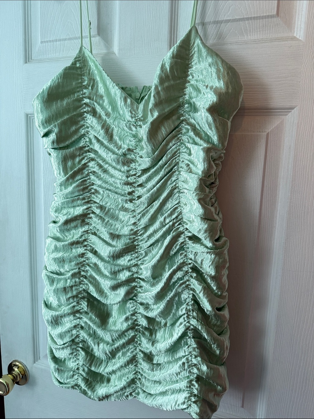 Lucy in the Sky Pale Mint Shimmery Satin Cami